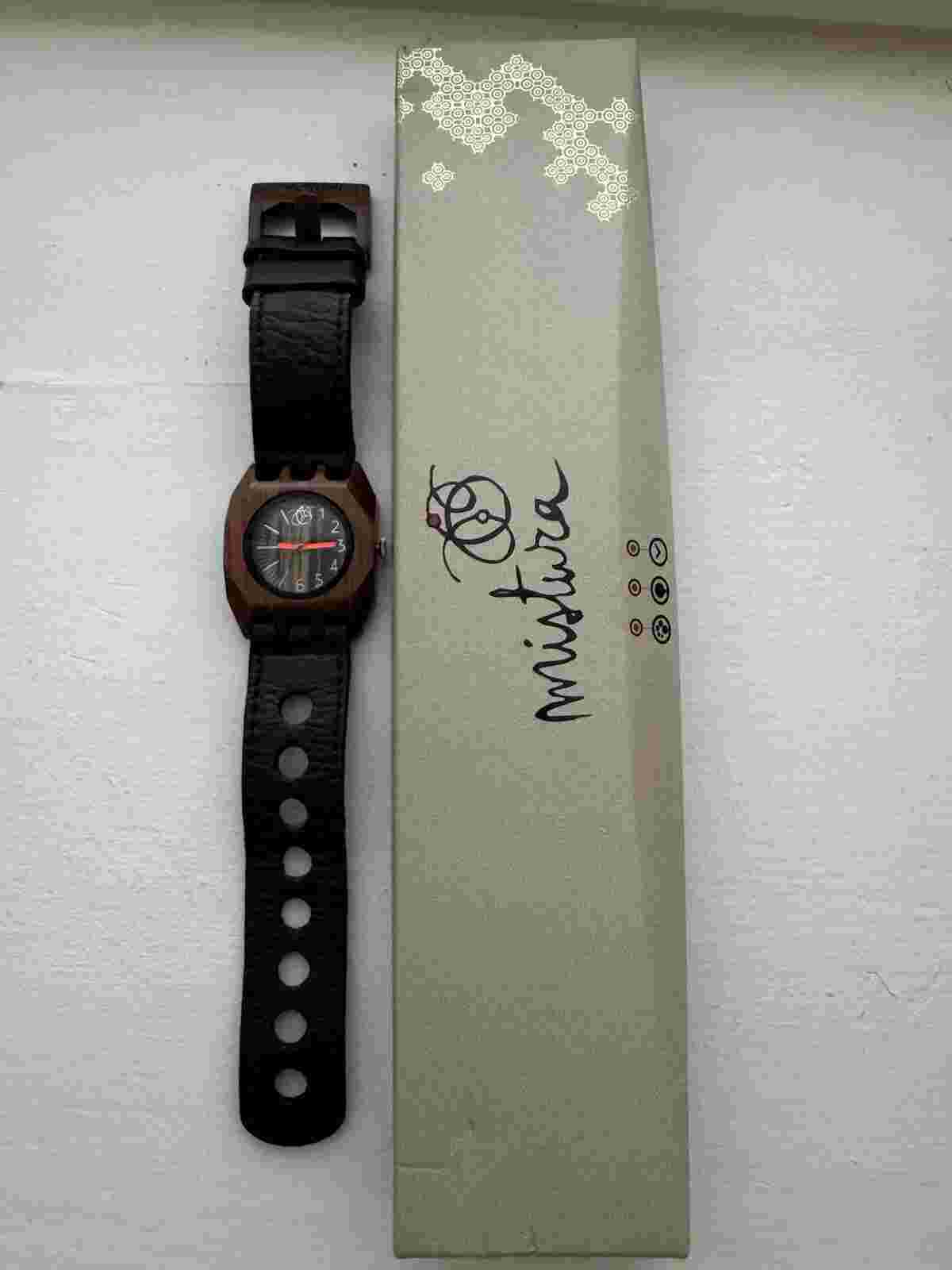 Mistura Watch Fine Woods Black Leather Band