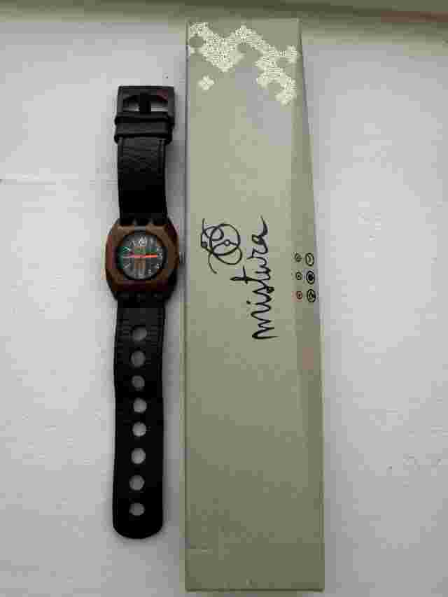 Mistura Watch Fine Woods Black Leather Band