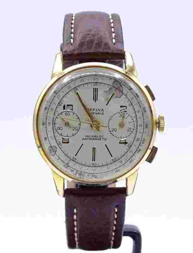 Vintage ORFINA CHRONOGRAPH Mechanical Swiss Made Mens Wristwatch