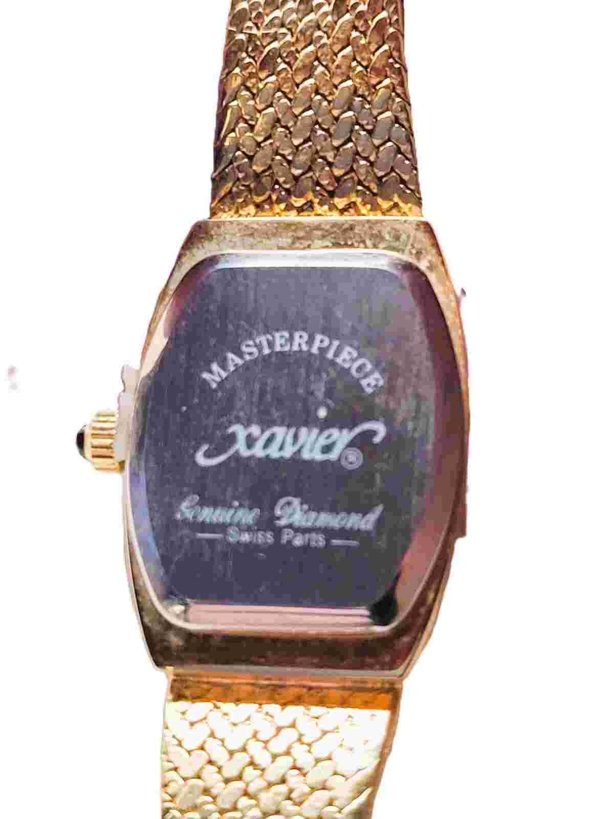 Vintage Xavier Masterpiece Diamond Women’s Quartz Watch Gold Tone