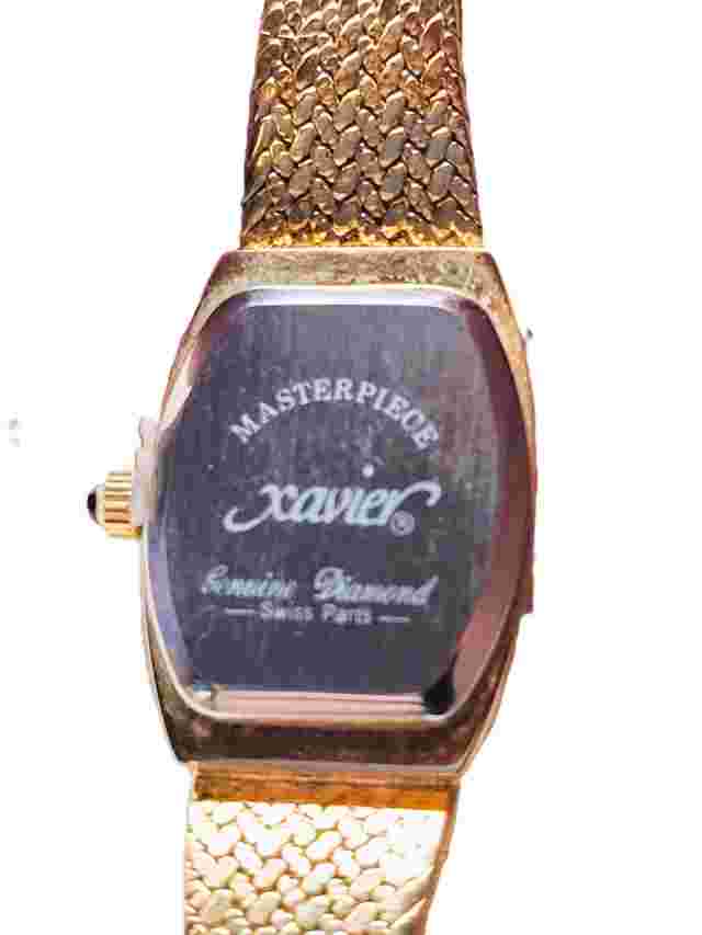 Vintage Xavier Masterpiece Diamond Women’s Quartz Watch Gold Tone