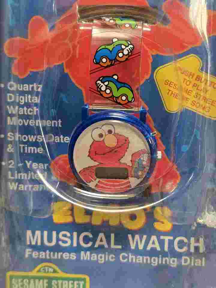 Fantasma Elmo’s Musical Watch Sesame Street Vintage 1999 Era New