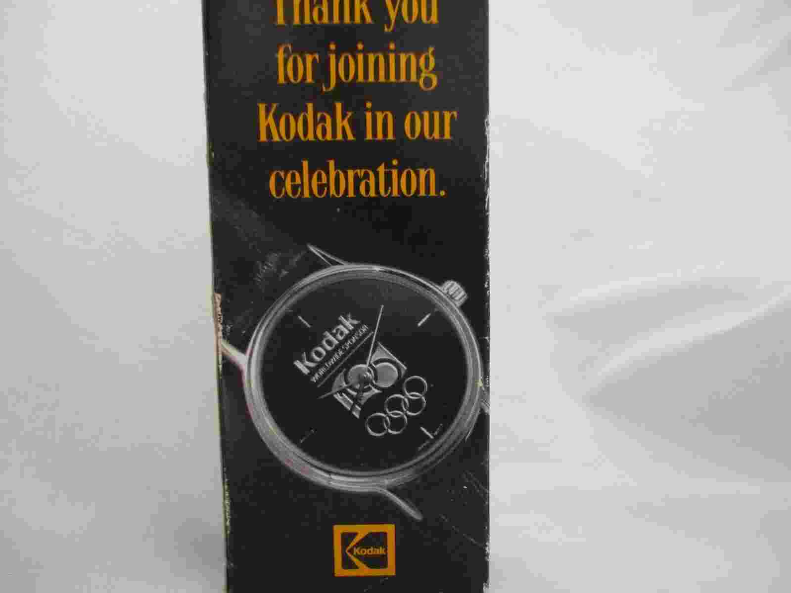 Kodak Worldwide Sponsor Analog Watch Black Buckle Band Gold Tone  In The Box