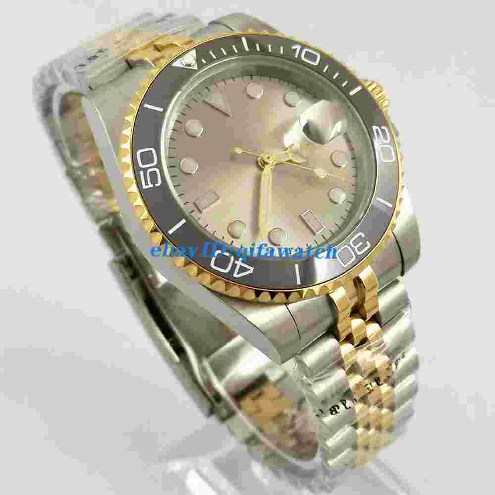 40mm sterile gray dial gold jubilee Sapphire Ceramic Bezel Automatic Men Watch