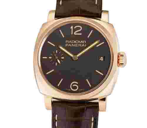 Panerai Radiomir Brown Men's Silver Bezel Watch - PAM00515