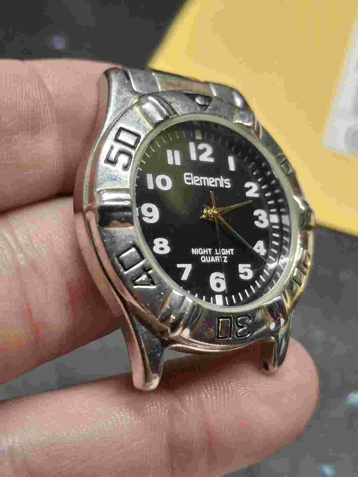 Elements Black Dial Diver Style Mens Quartz Watch