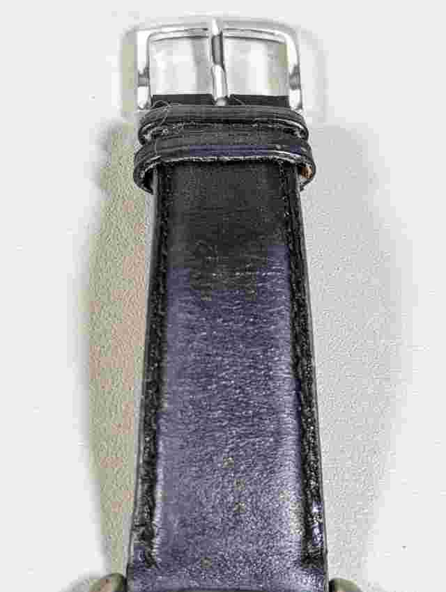 Apt 9 Brown Dial Silver Tone Rectangle Case Black Leather Band Watch