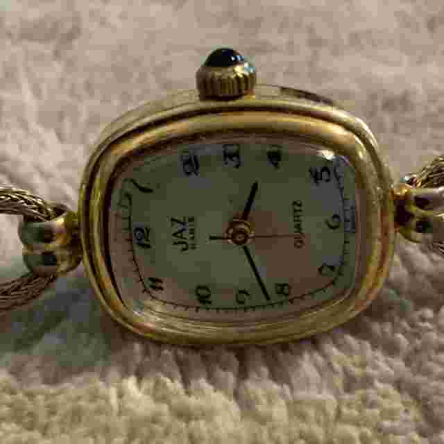 VTG OVAL JAZ PARIS FRANCE Ladies Watch 6 3/4” Mash Band Gold Tone R1 D45 3 Mop D