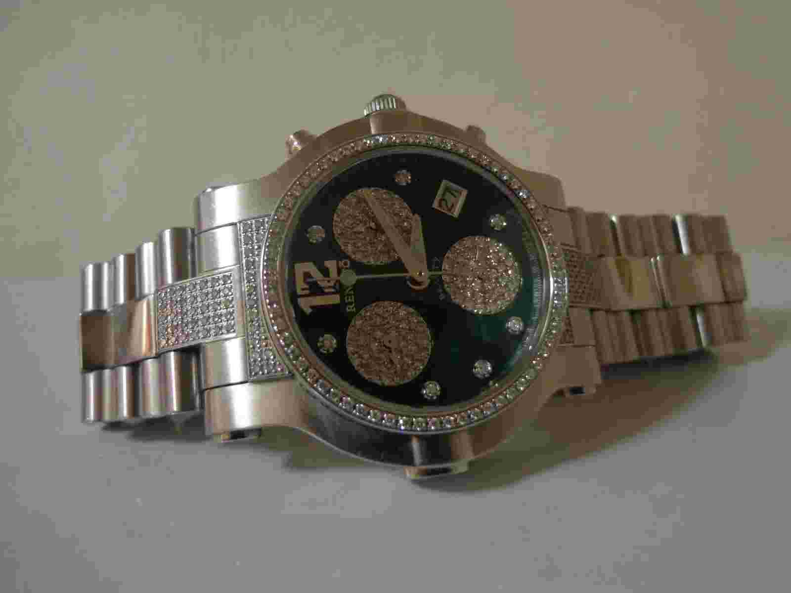 Ladies Renato Collezioni Beauty Collection Pave Diamond Chrono Watch  GORGEOUS!