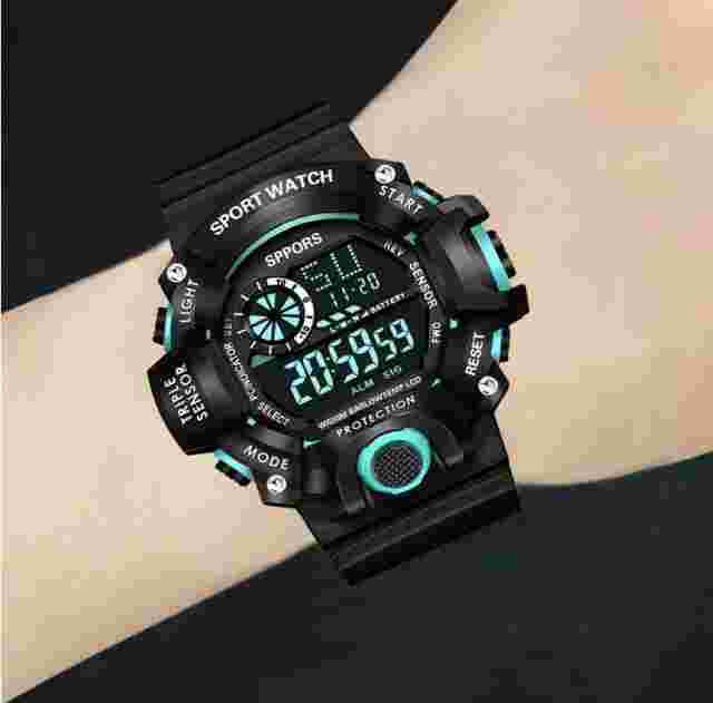 Mens Watches Big Face Military Army Walking Sports Digital LED Shockproof Watch