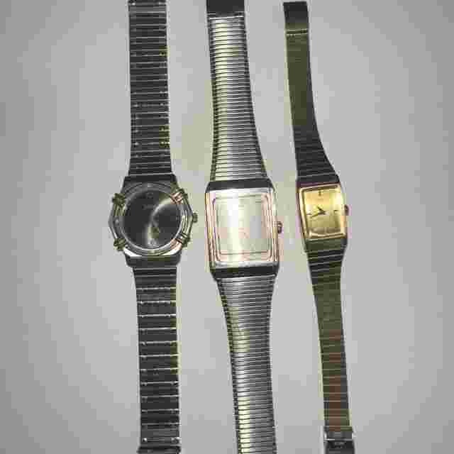Lot Of 3 Vintage Unisex Watches. Need Batteries. Sutton. Seiko. Jordache.