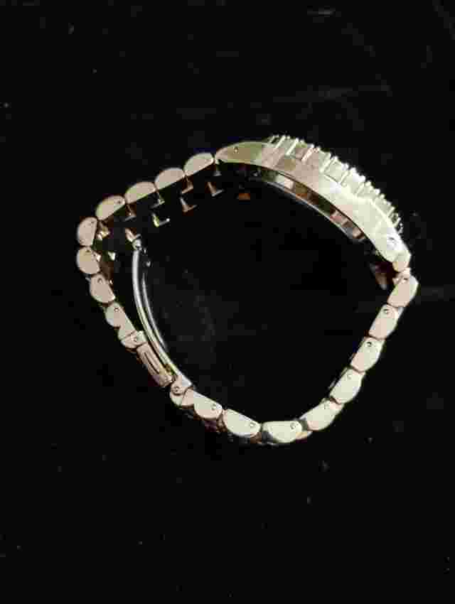 Women's Gold Bezel Colored Dial Roman Numerals Watch -ST10327LA