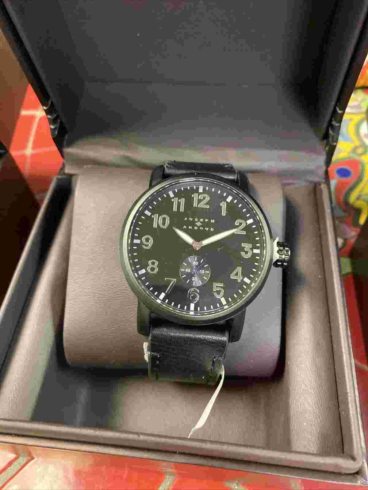 JOSEPH ABBOUD MEN CHRONO Black WATCH 44 MM $175
