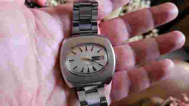 TELL Automatic DAY DATE AUTOMATIC SUISS WATCH no LIP OMEGA YEMA vintage working