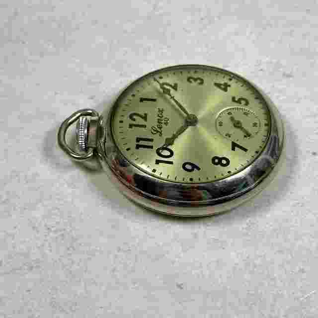 VTG Lennox 40 Pocket Watch Silver Tone 50mm Central Second FOR PARTS NOT WORKING