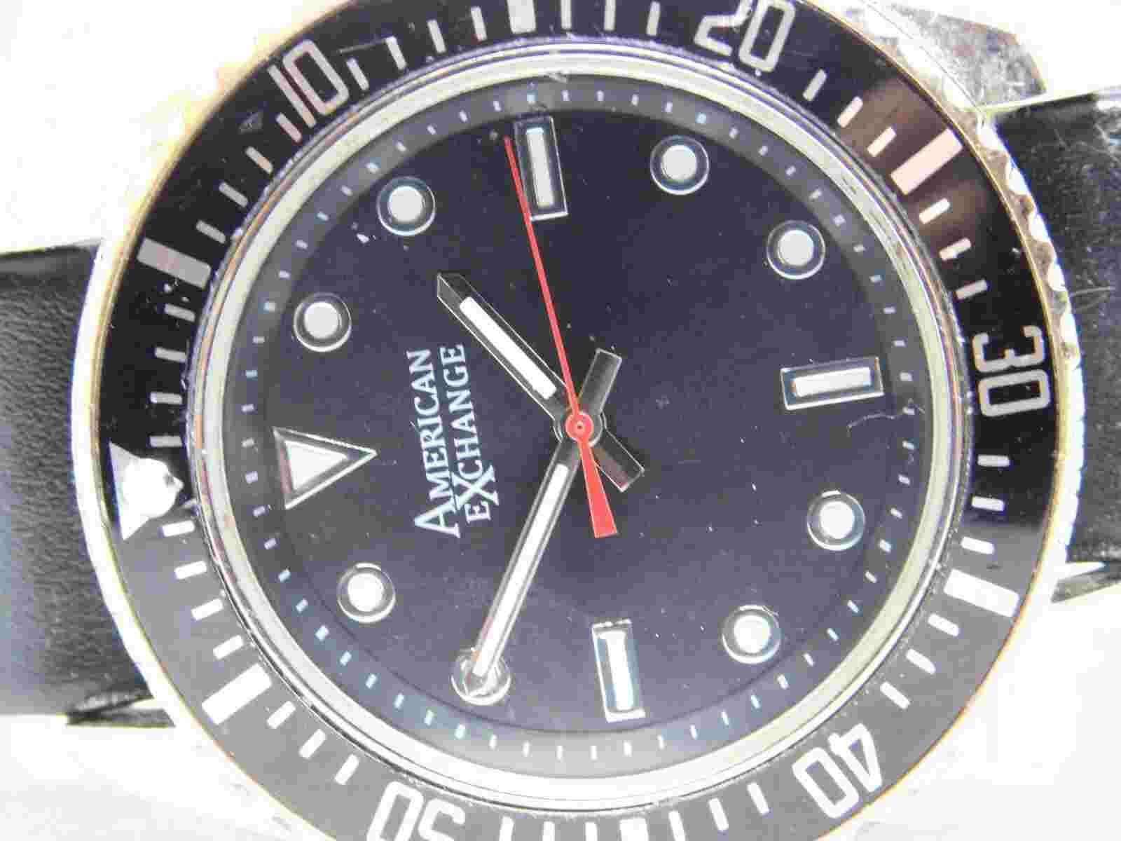 American Exchange 5430 Black Tone Quartz Analog Men's Watch New Battery