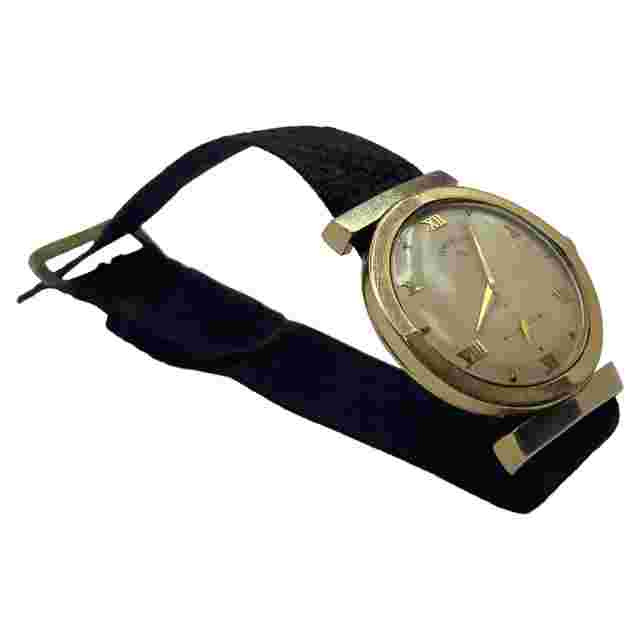 1950's Lord Elgin 14k GF Fancy Lugs Men's Watch 21 Jewels Manual 680 Runs Strong