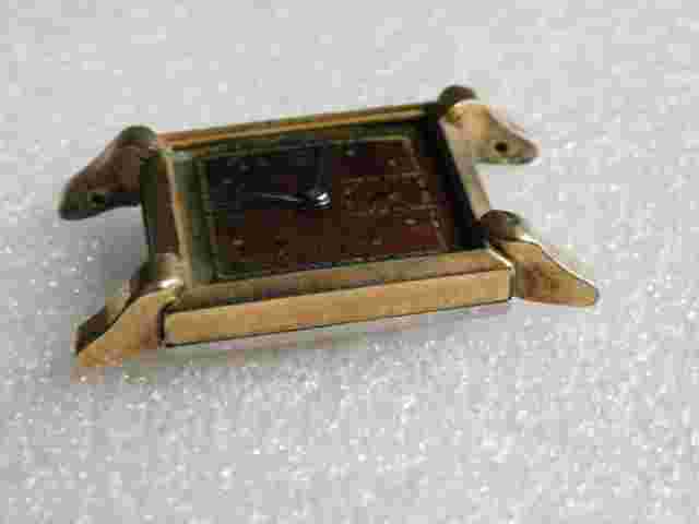 10k Rolled Gold Plate Bezel Nastrix Men's Watch Rectangle Case Parts or Repair