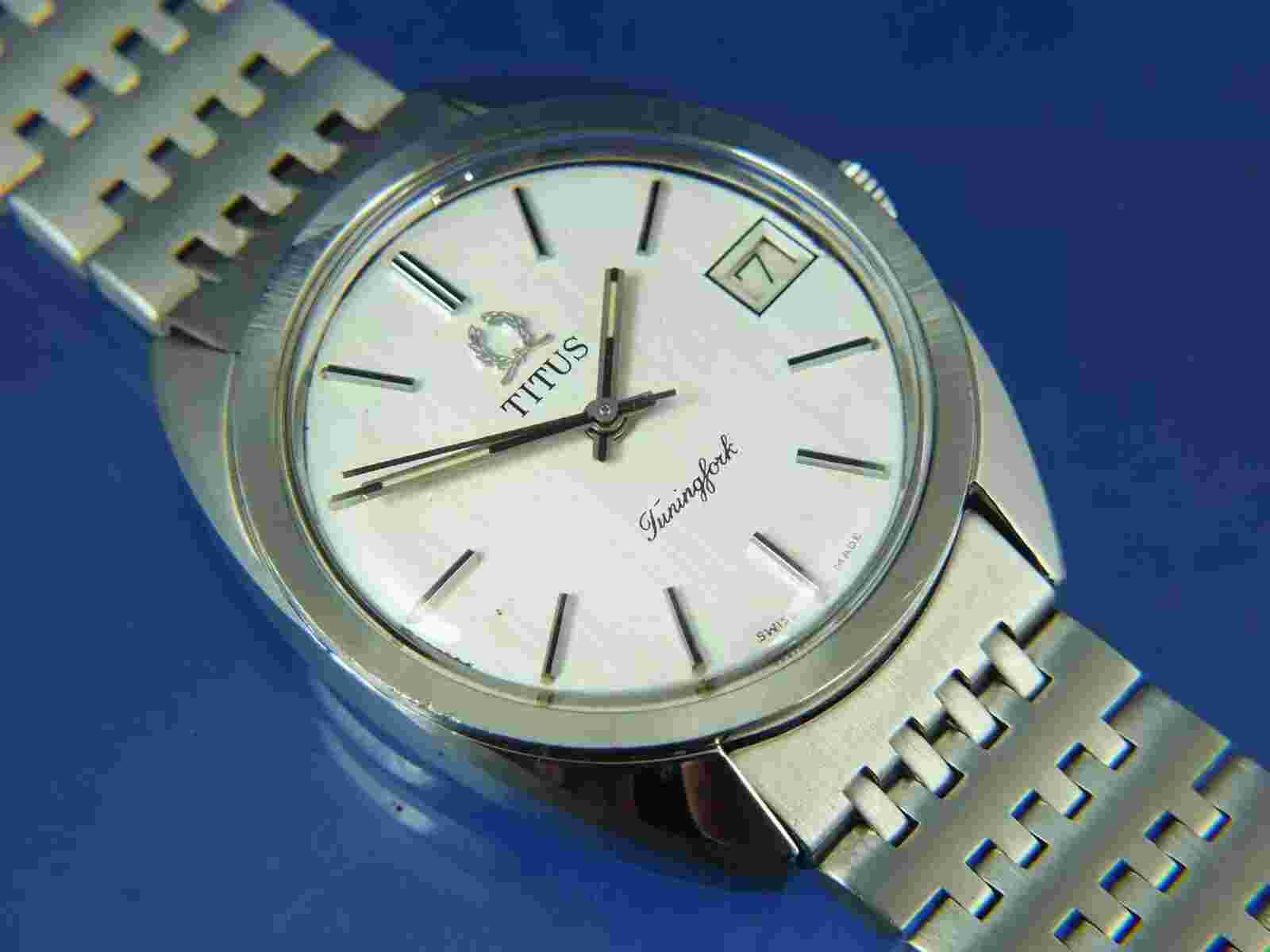 Titus Tuning Fork Electronic F300Hz Watch Vintage 1970s NOS Omega Ref 198.006
