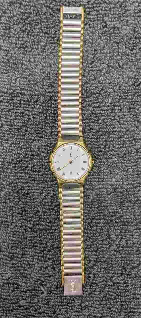 Retro 90s Yves Saint Laurent YSL Vintage Wristwatch Watch In excellent Condition