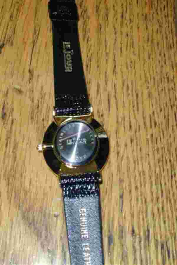New Old Stock LeJour Elegant Miyota Quartz Black Dial Watch Dot Numbers Sleek