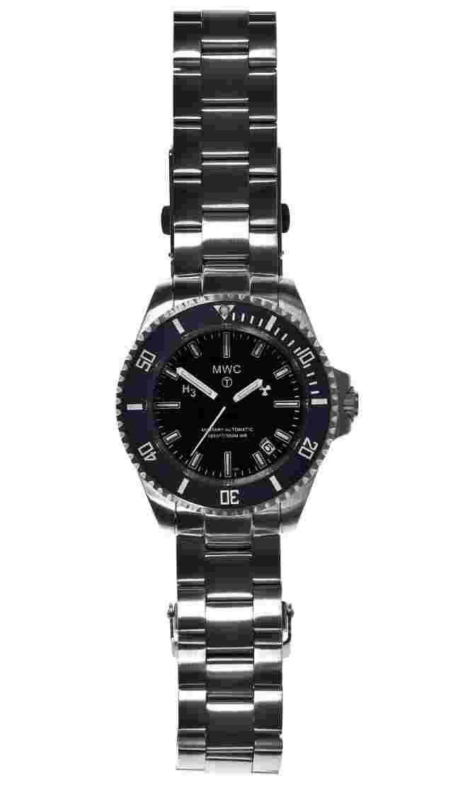 MWC 300m Automatic Military Divers Watch with GTLS and Ceramic Bezel on Bracelet