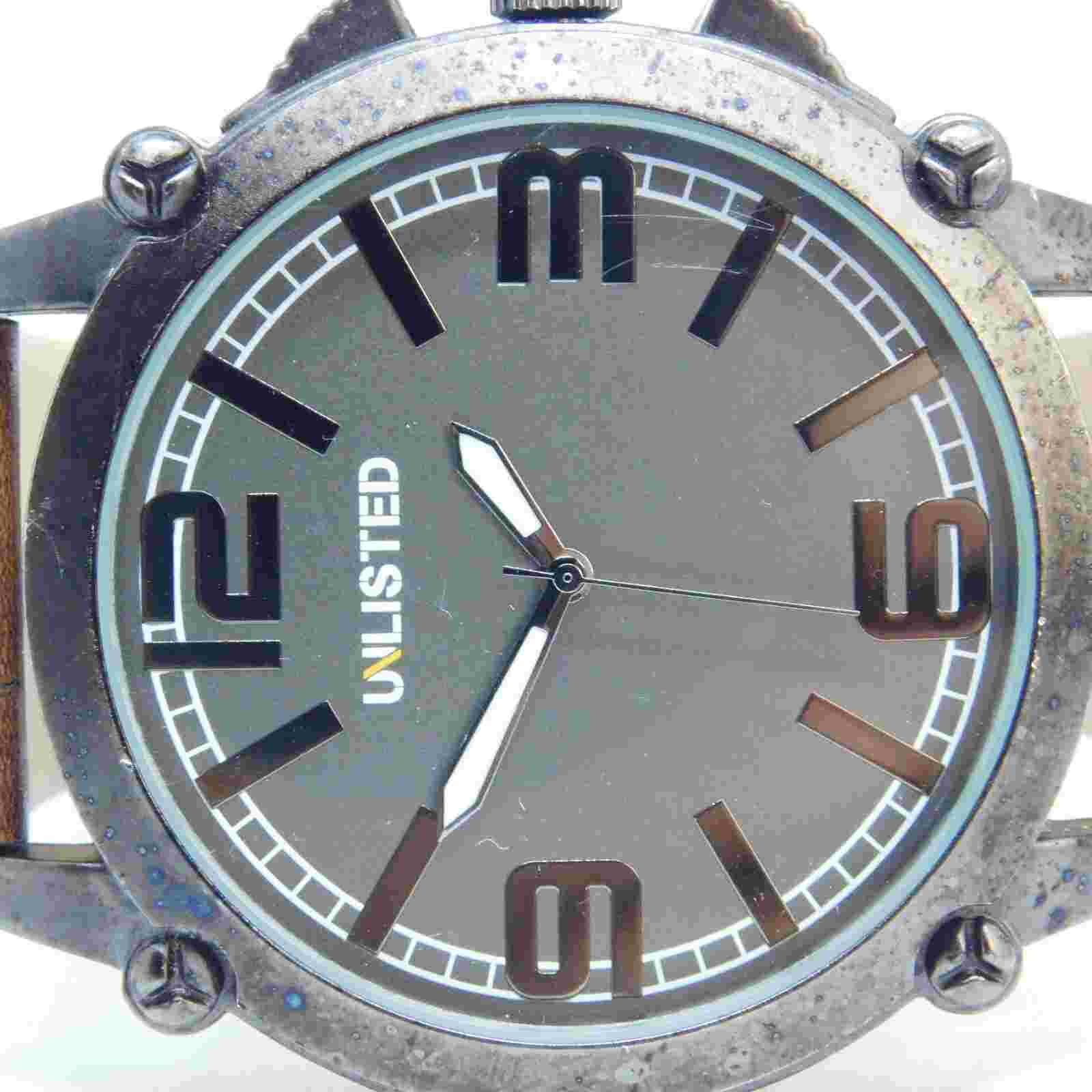 UNLISTED 3010011802 Black Tone Case Quartz Analog Men's Watch Needs Battery Lot4