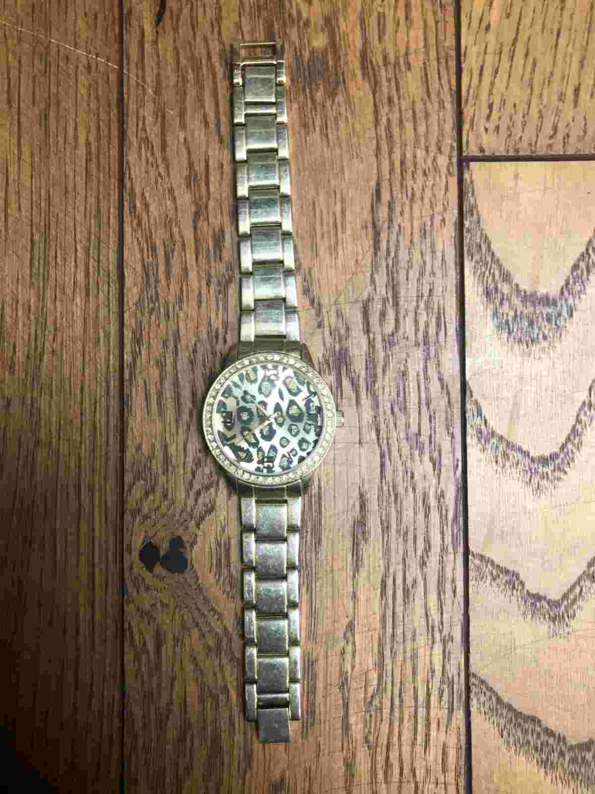 RIVER ISLAND leopard animal gold watch