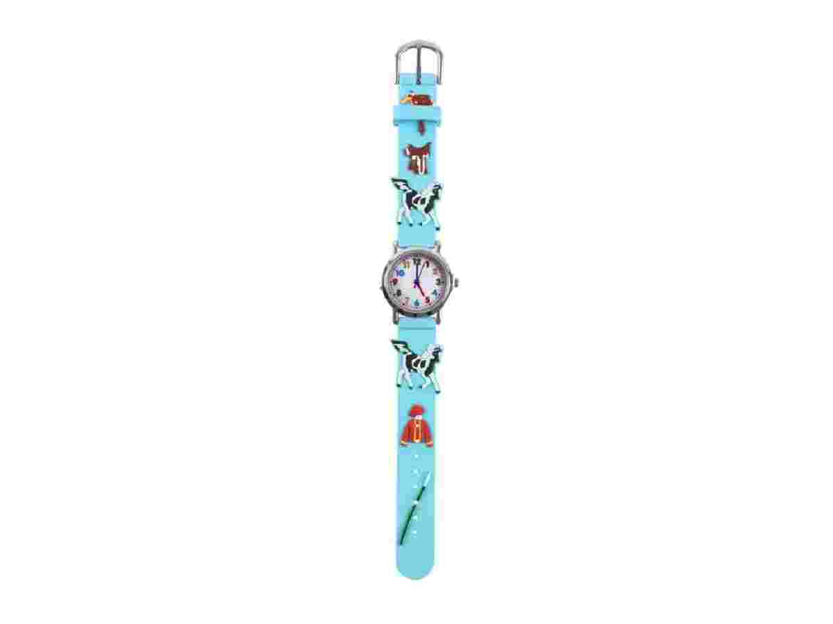 Child's Watch 3D Horses Turquoise BB Klostermann 21538 Girls Wrist Watch Analog