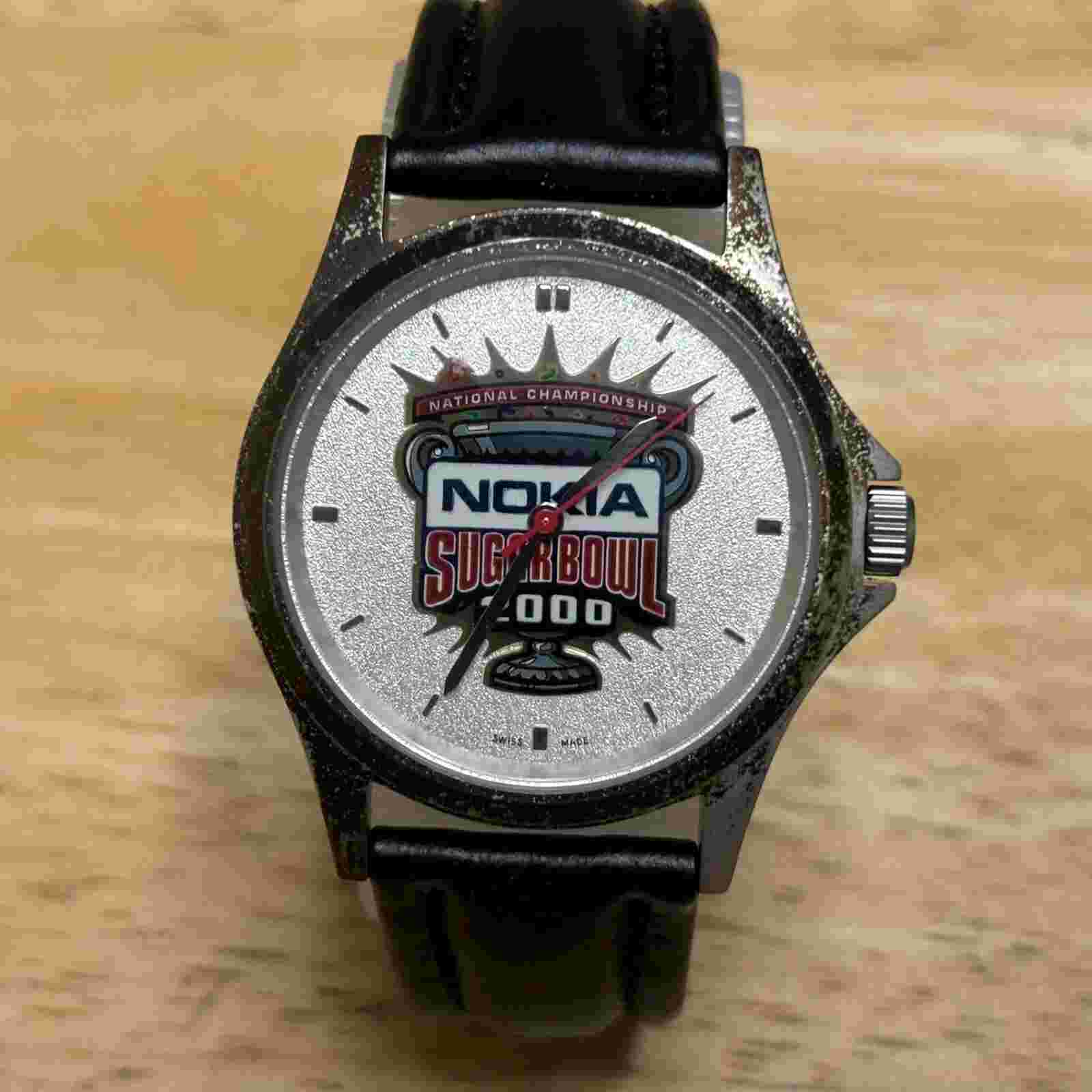 VTG Endura Swiss Quartz Watch Nokia Sugar Bowl 2000 Men 30m Steel New Battery