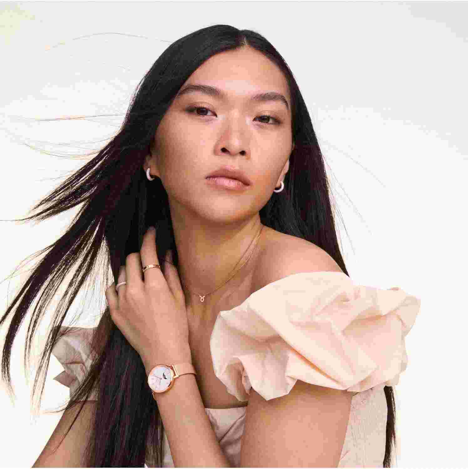 Daniel Wellington Watch Petite Lune Melrose DW00100773 Women's Rose Gold