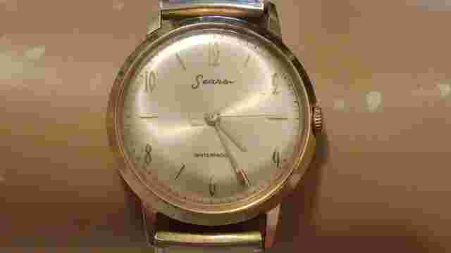 Vintage Sears Gold Plated Manual Wind Men's Watch