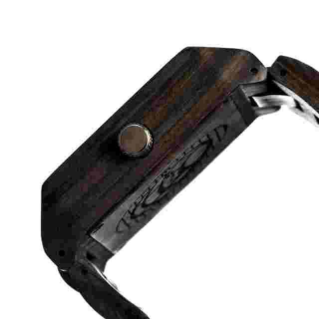 NEW Earth EW1206 Unisex Rhizomes Eco-Friendly Multi-Color/Dark Brown Wood Watch