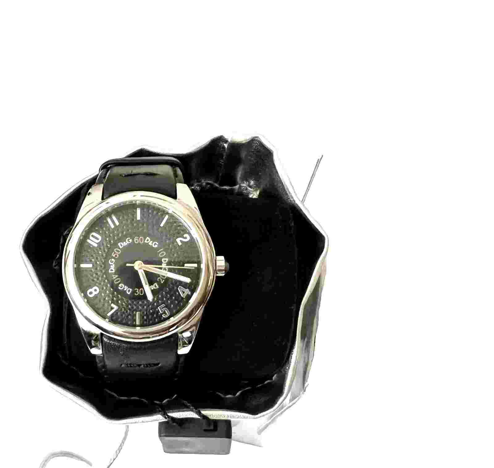 D&G UNISEX LEATHER STRAP WATCH DW0261, New with Tag