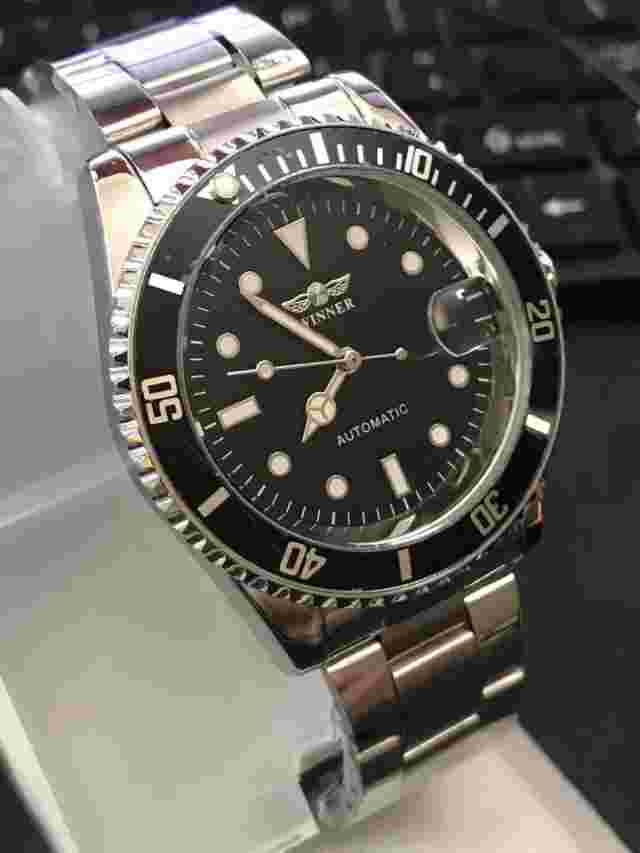 WINNER Men's Automatic Selfwind 39mm Stainless Steel Calendar Watch, New (Y2399)