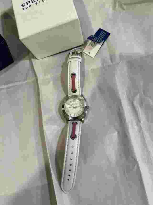 Sperry Women's Summerlin White/Pink Strap Watch 103283 A126-13 New Battery