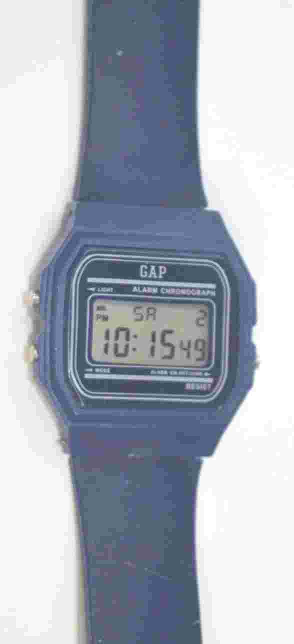Vintage GAP Alarm Chronograph watch Silcone band New Battery ''GUARANTEED''