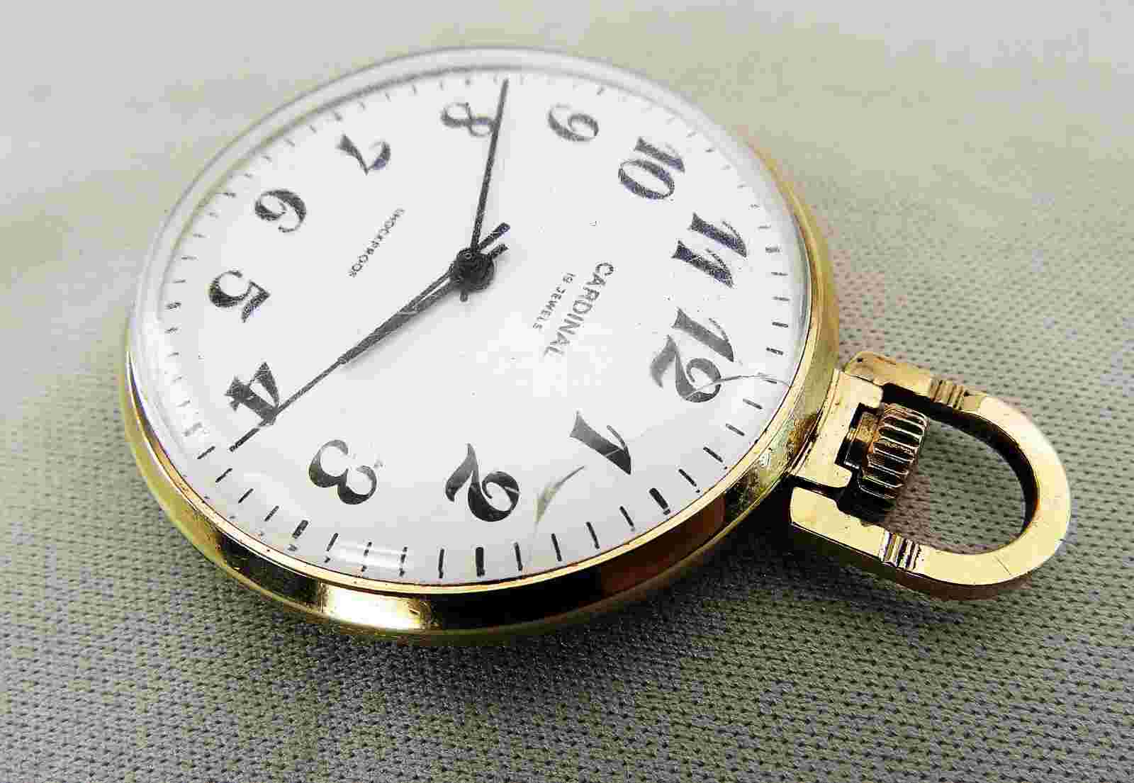 Cardinal  1970's Soviet Union 19 Jewels Mechanical Pocket Watch