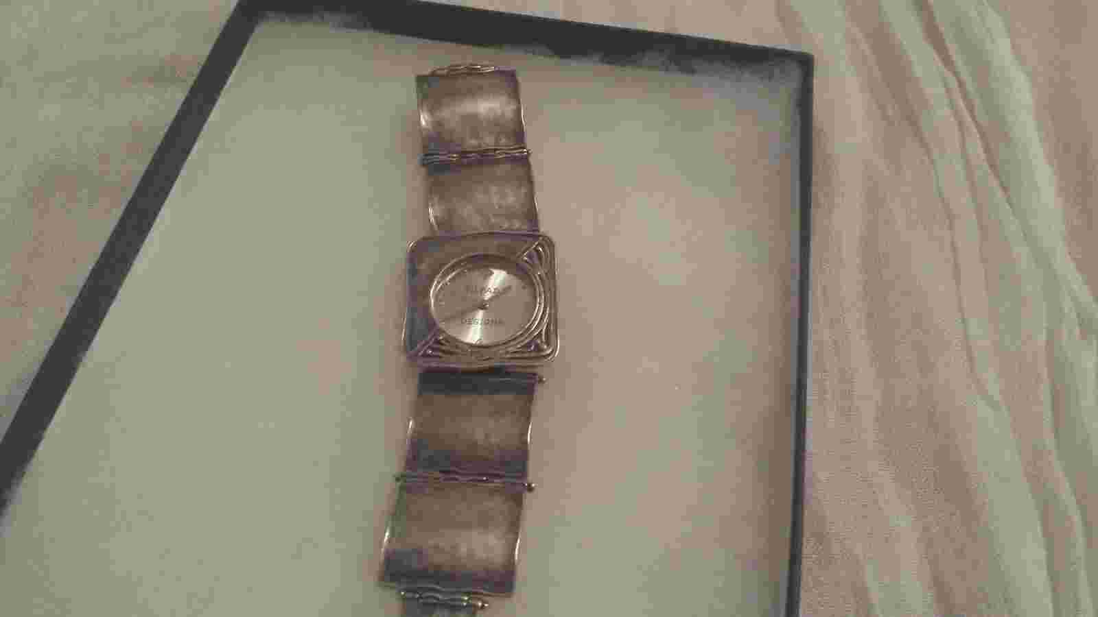 SILPADA - T1372 - Square Link, Hammered Sterling Silver Watch - RET
