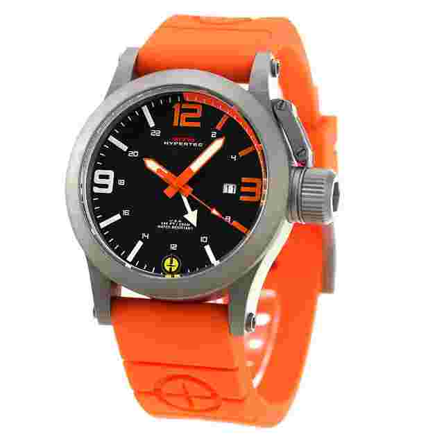MTM HYPERTEC Quartz Watch HYP-SG44-ORNG-OR2S-A Analog Black Orange with Box
