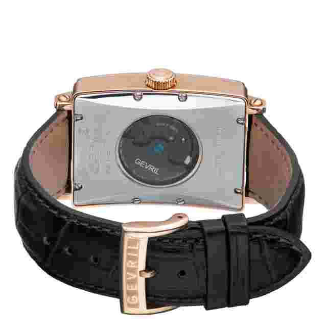 Gevril Men's 5171-2 Avenue of America Open Heart Swiss Automatic Black Watch