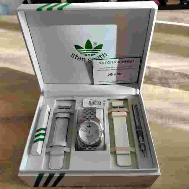 Stan Smith x Adidas Watch White Quartz Analog Stainless Steel Mens Used 10ATM JP