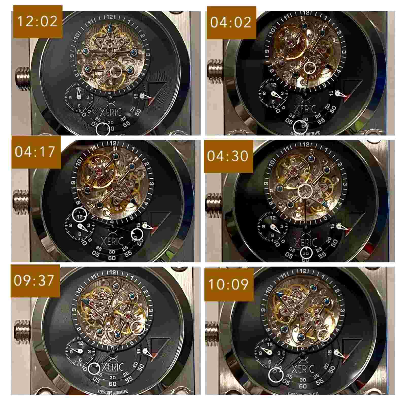 46mm ORBITAL Auto Dual Time & Power Reserve XERISCOPE 2 Slvrtn Square Mens Watch