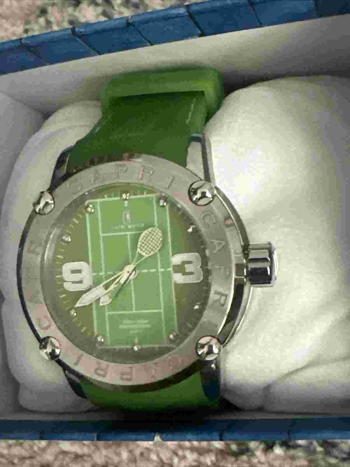 Isle Of Capri (Italy) Watch With Certificate Rare Tennis Green-100% eBay Seller