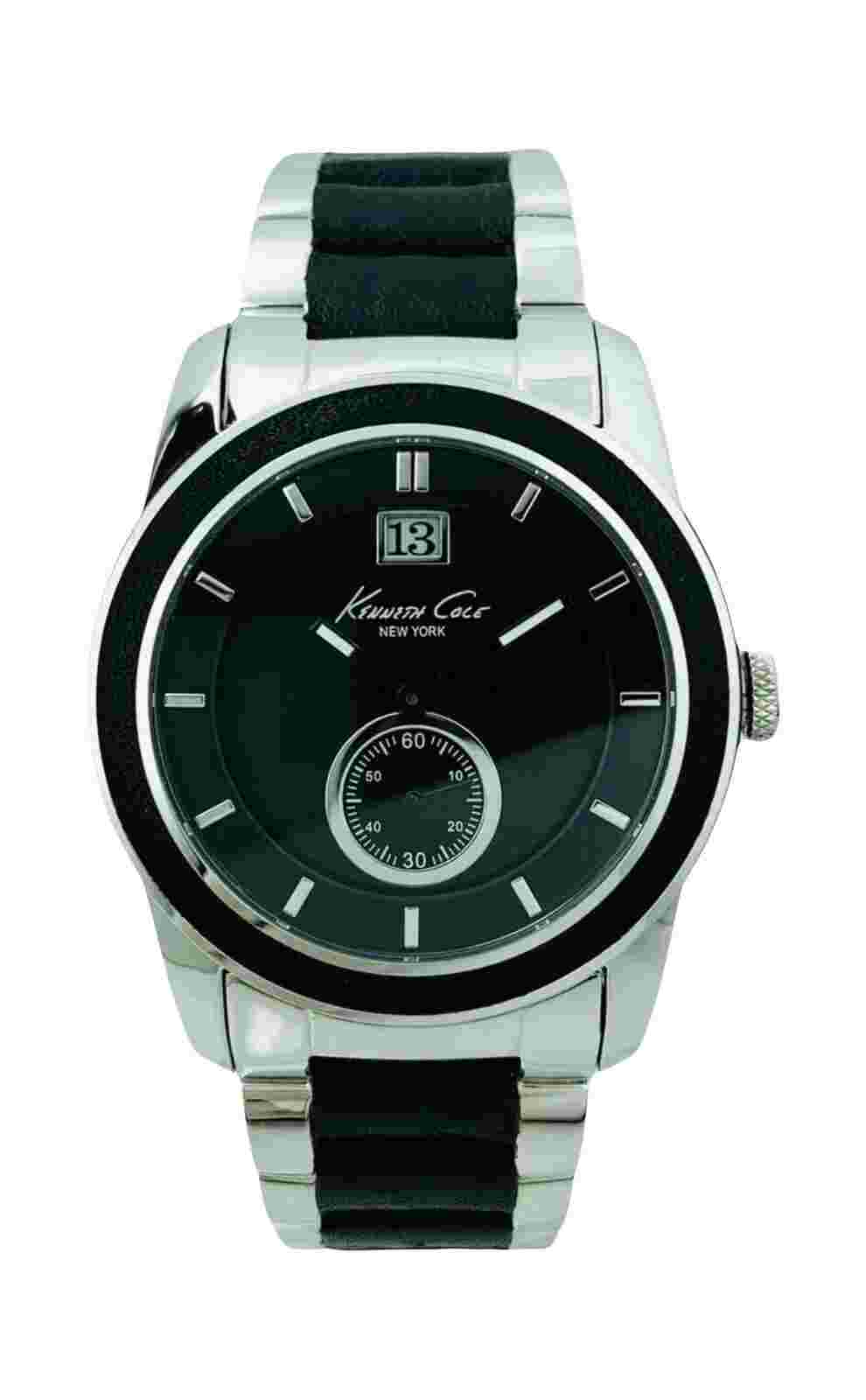 Kenneth Cole Men's KC9123 Special Edition Case Covered By Leather Black  Watch