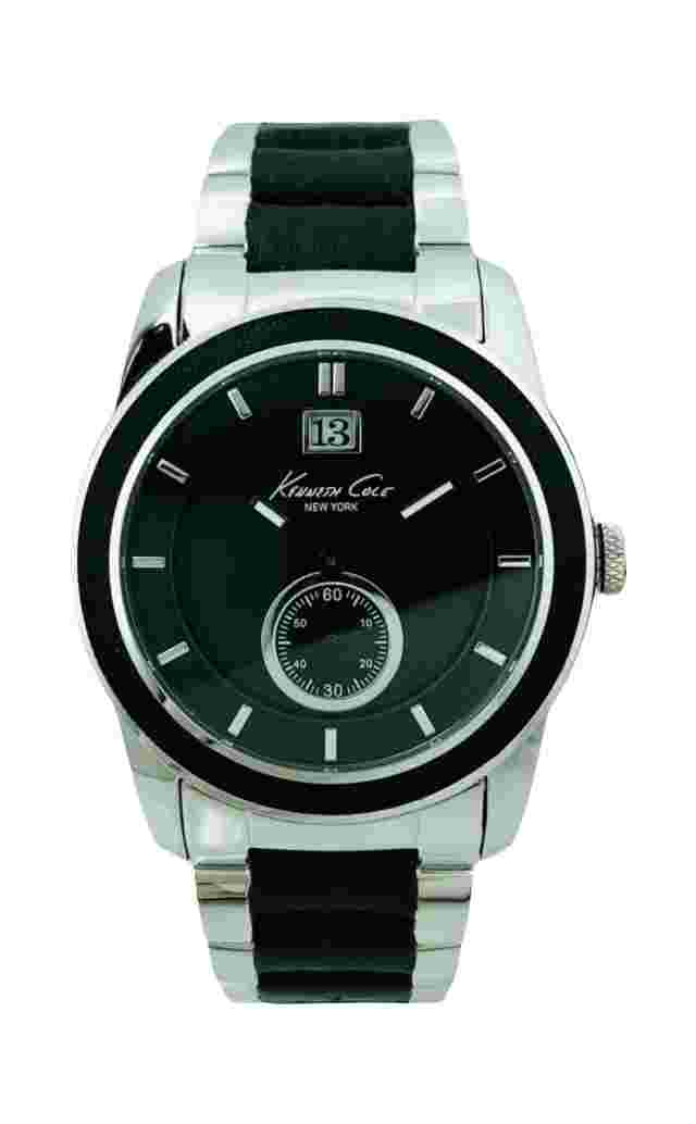 Kenneth Cole Men's KC9123 Special Edition Case Covered By Leather Black  Watch