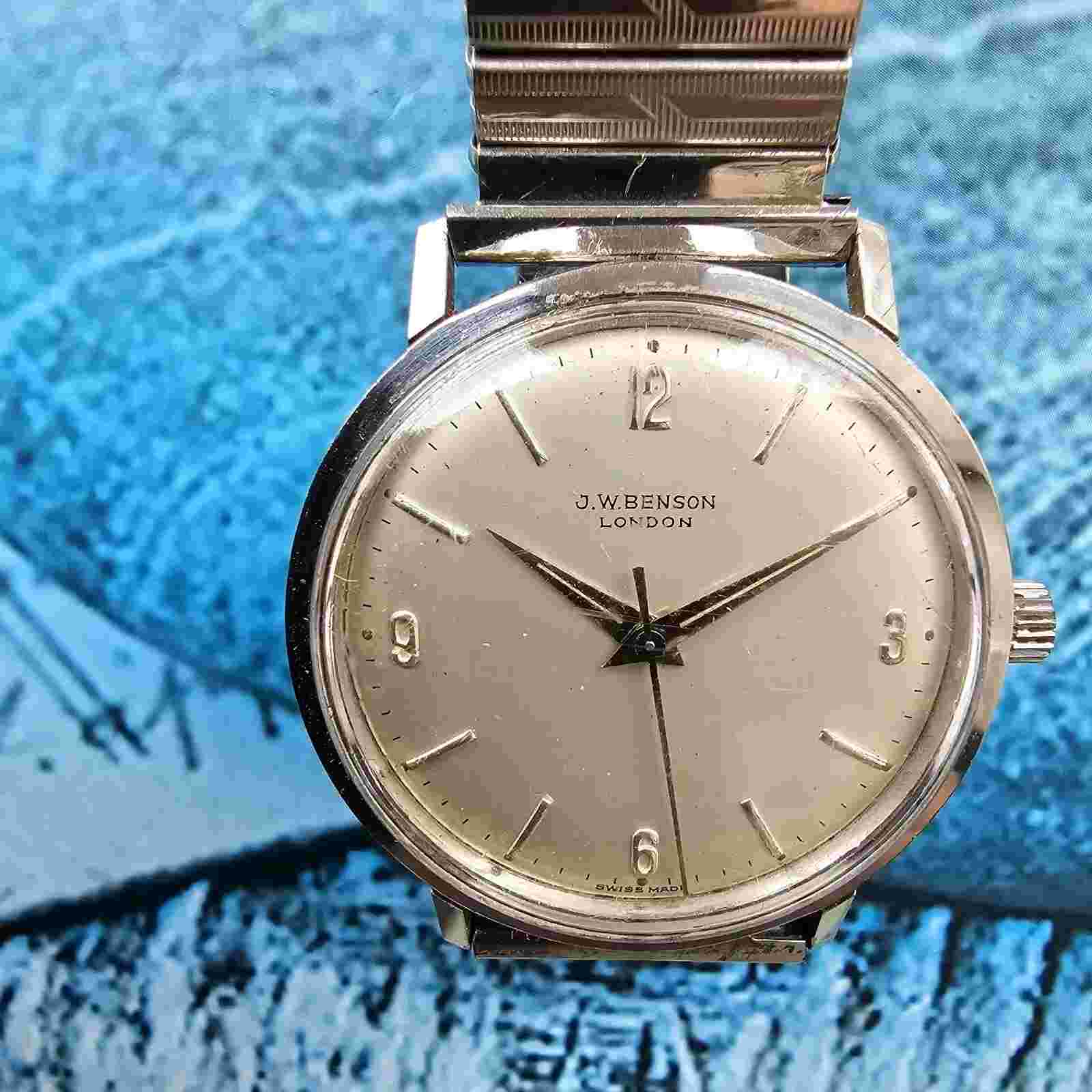 Vintage J W Benson Hand-Winding Men's Wristwatch