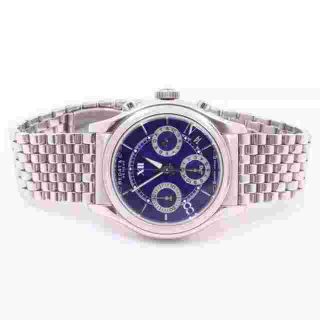 BEDAT & Co No.8 Chronograph B818.018.510 Automatic Blue Dial Bracelet Mens Watch