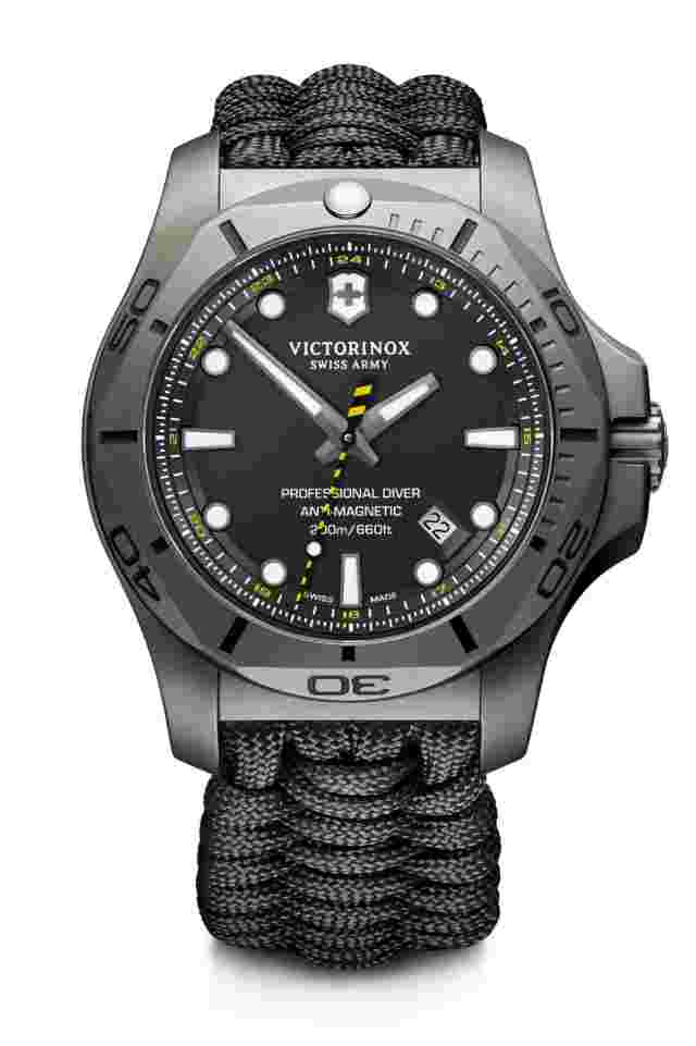 Victorinox I.N.O.X. 45mm Black Titanium Case with Black Titanium Strap Men's Wristwatch