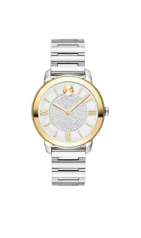 Movado BOLD Luxe 32mm Stainless Steel Silver Case with Stainless Steel Silver Band Women's Wristwatch